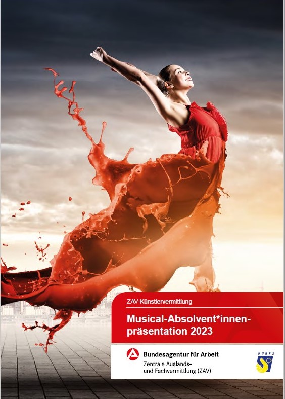 Titelbild des Katalogs des Absolventen*innenkatalogs 2023 in Osnabrueck  (verweist auf: 20 Jahre Absolvent*innenpräsentation Musical)