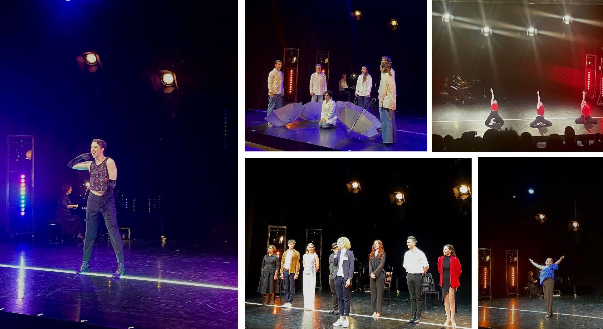Fotocollage mit dem Koninklijk Conservatorium Brussels, der Fontys Academie voor Muziek- en Musicaltheater Tilburg, der Musical Factory Luzern und der Stage School Hamburg. (Quelle: ZAV-Künstlervermittlung) Fotocollage mit dem Koninklijk Conservatorium Brussels, der Fontys Academie voor Muziek- en Musicaltheater Tilburg, der Musical Factory Luzern und der Stage School Hamburg.